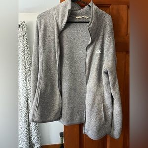Gray full zip athletic jacket